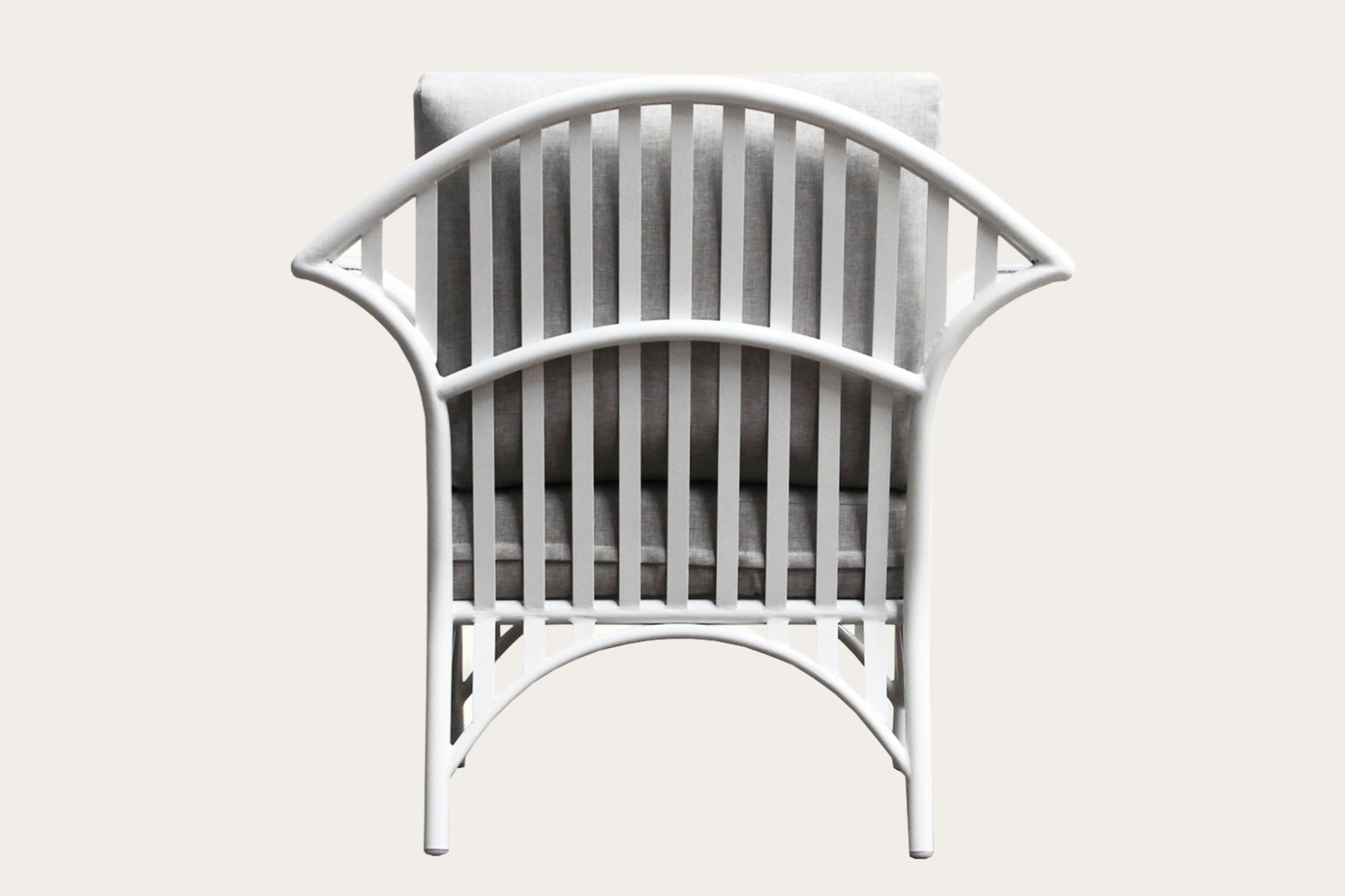 AW23 Aluminium Outdoor Armchair. White