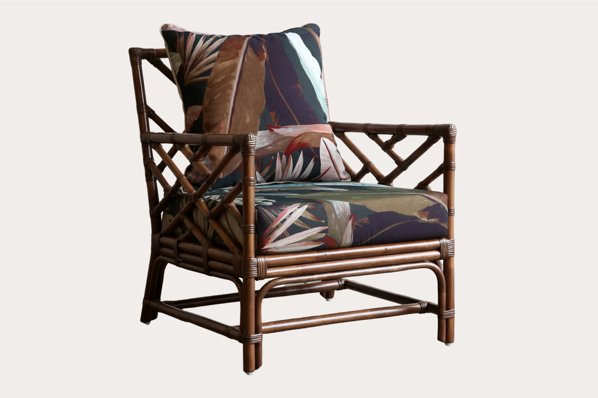 Chippendale Armchair. Brown Wash