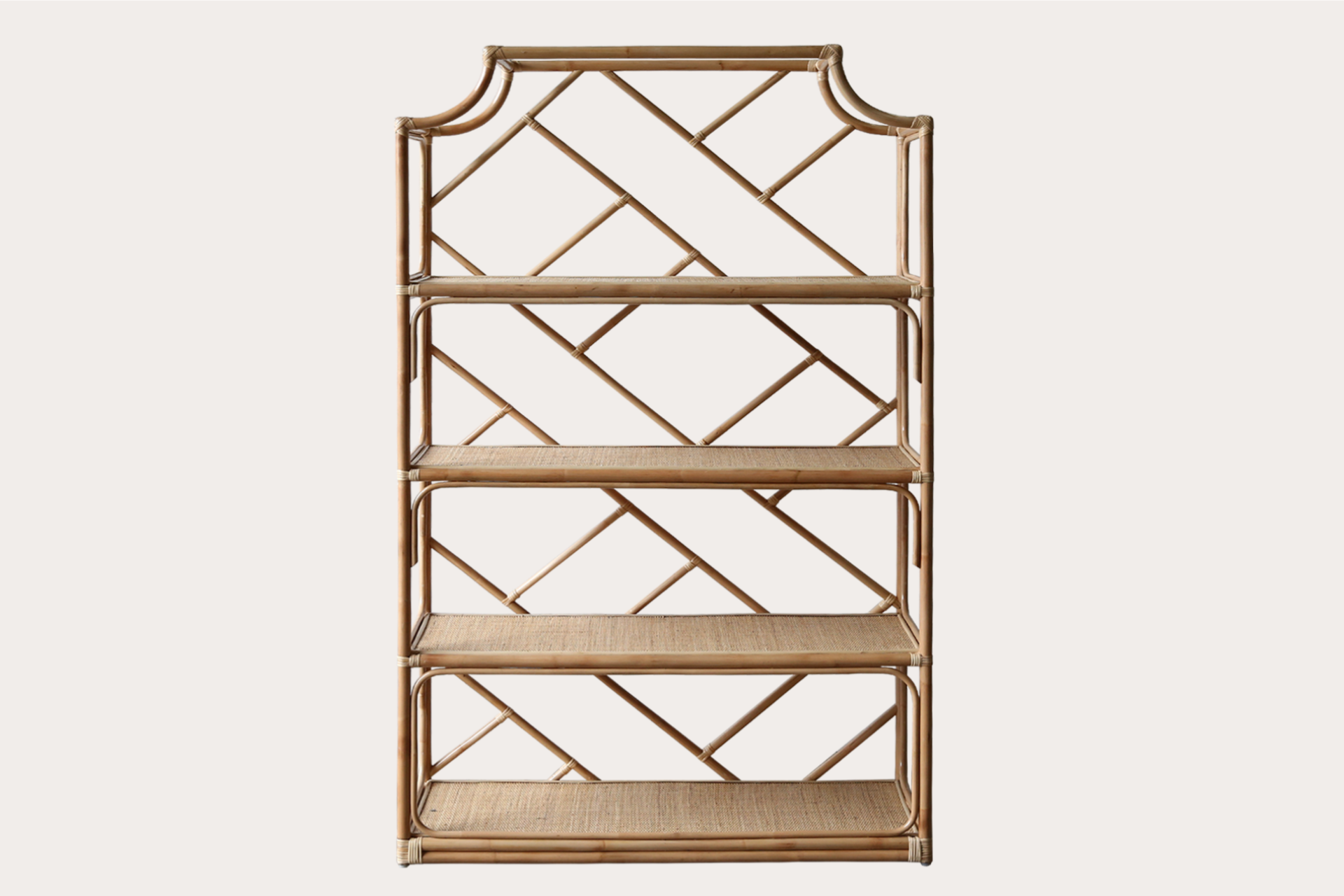 Chippendale 4 Shelf Unit. Natural