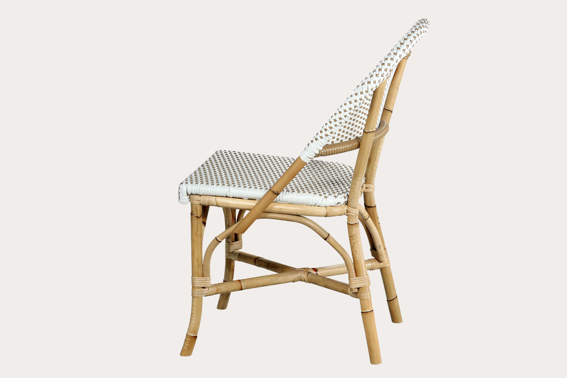 Classique Side Chair - White & Taupe