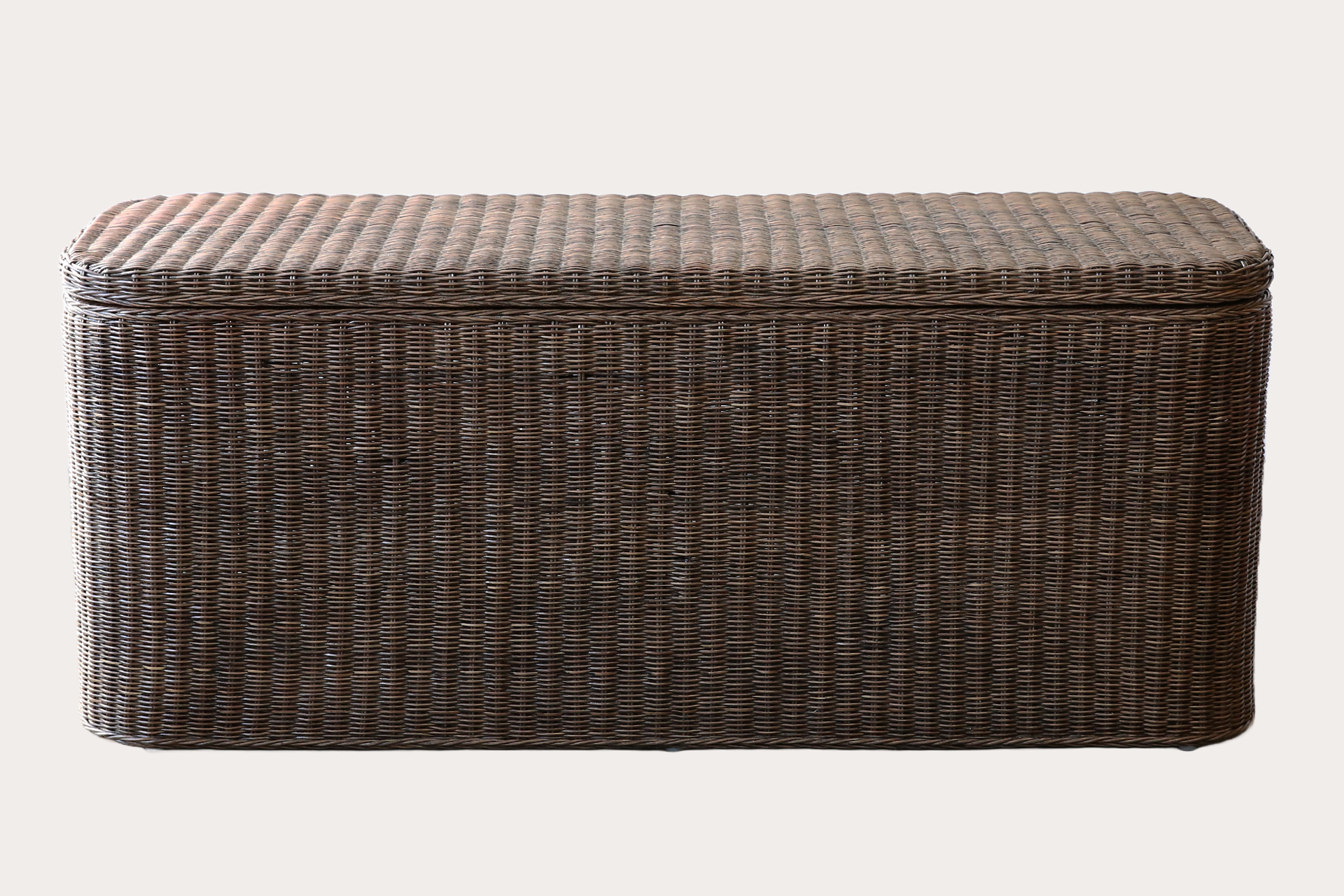 Hartley Wicker Trunk. Brown Wash