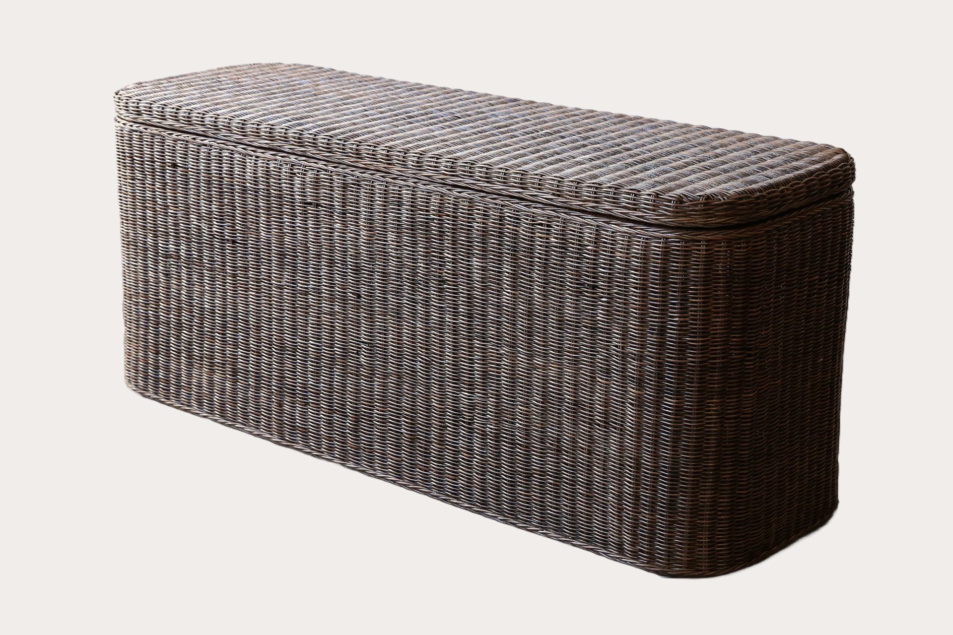 Hartley Wicker Trunk. Brown Wash