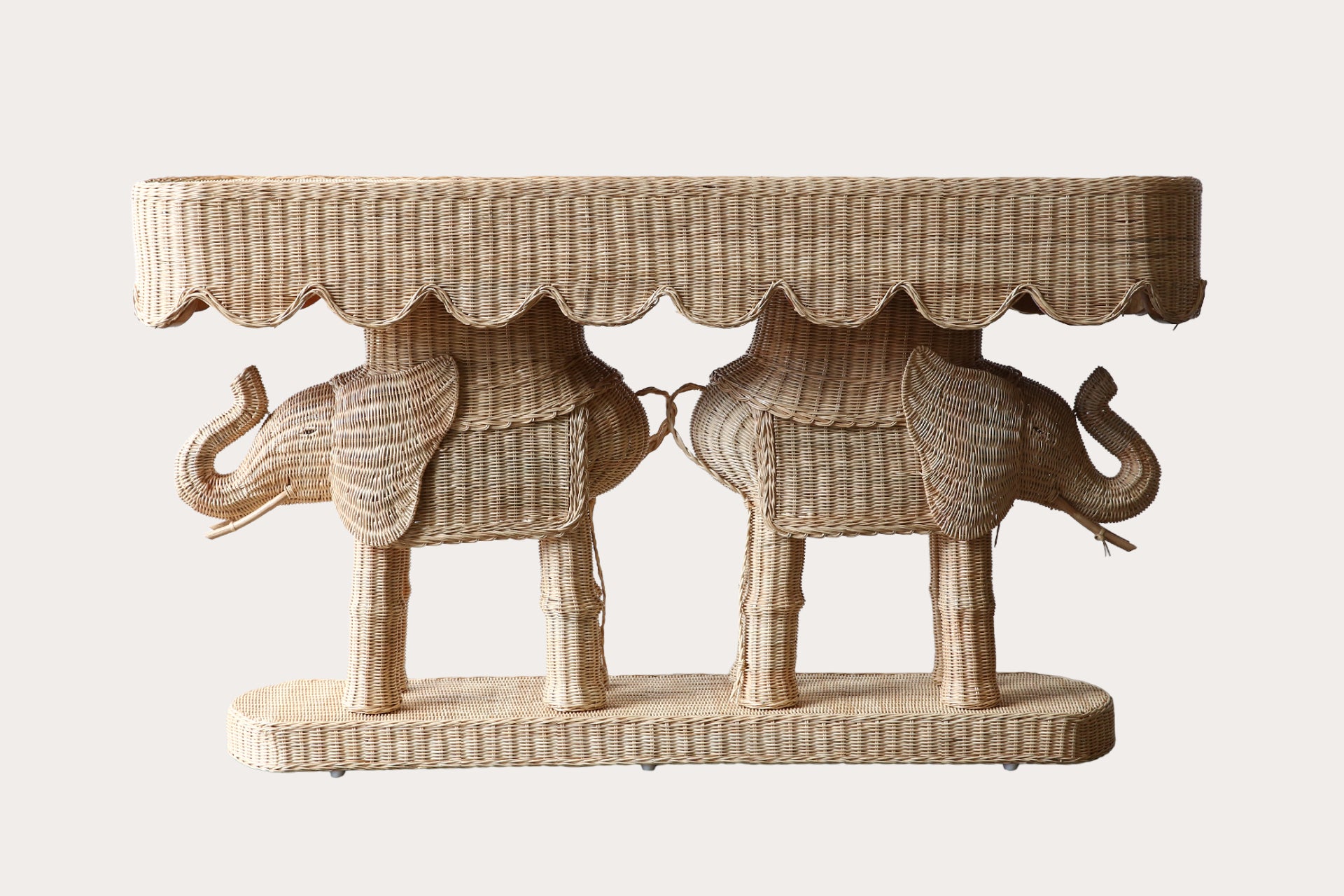 Jelani Oval Console. Natural