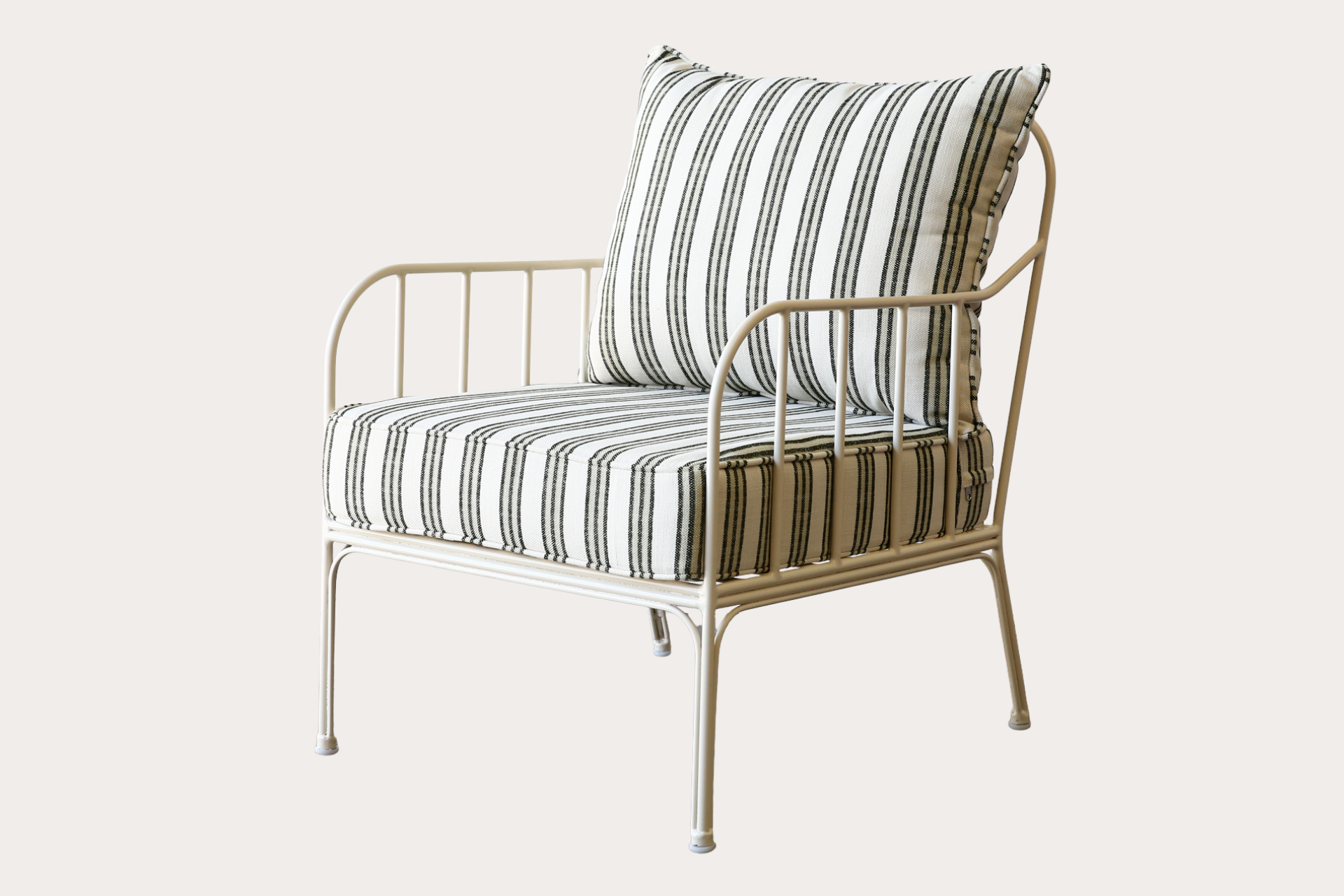 Luzon Armchair. Steel. Oyster White.