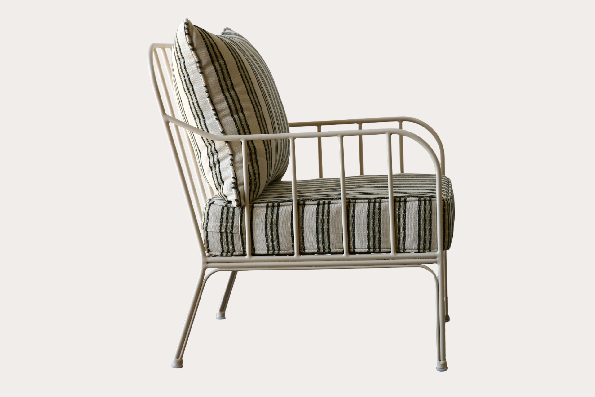 Luzon Armchair. Steel. Oyster White.