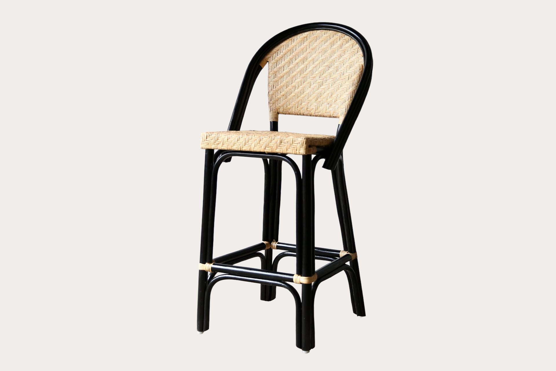 New Orleans Barstool - Black & Natural.