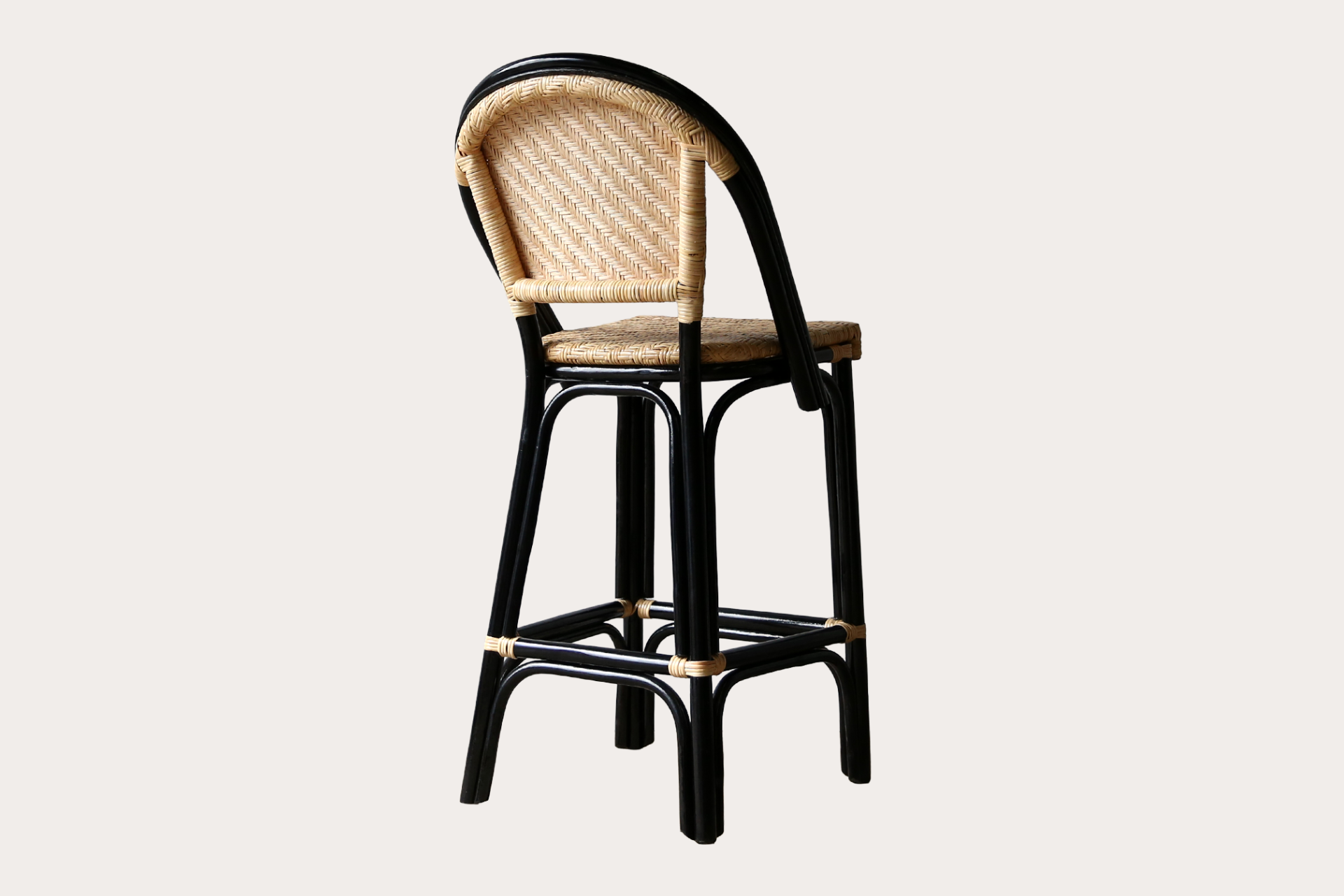 New Orleans Barstool - Black & Natural.