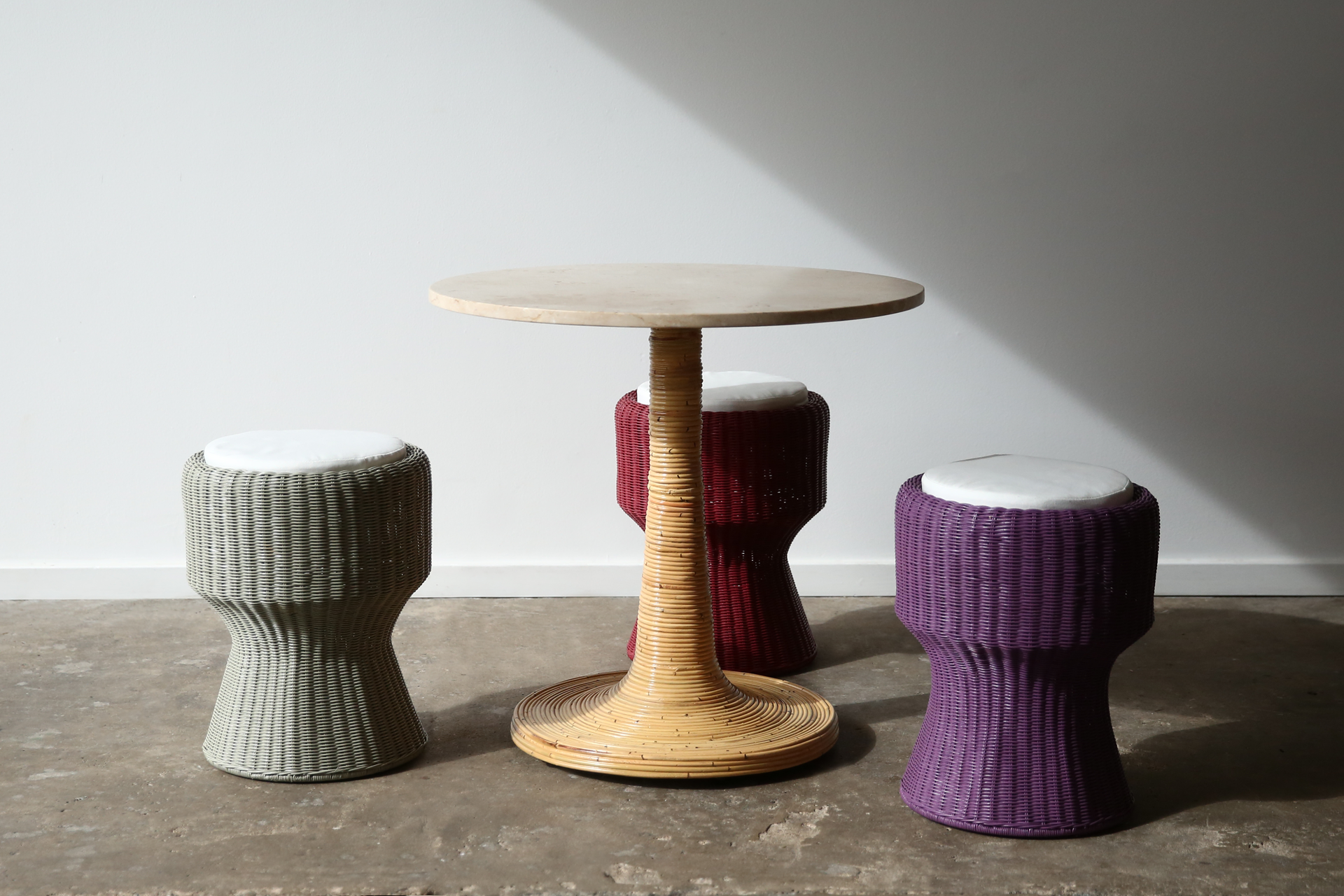 Paloma Stool 47cm Seat Height. Lilac