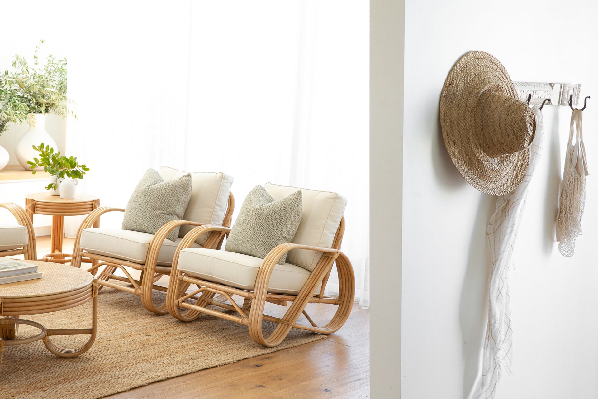 Standard Pretzel Rattan Armchair