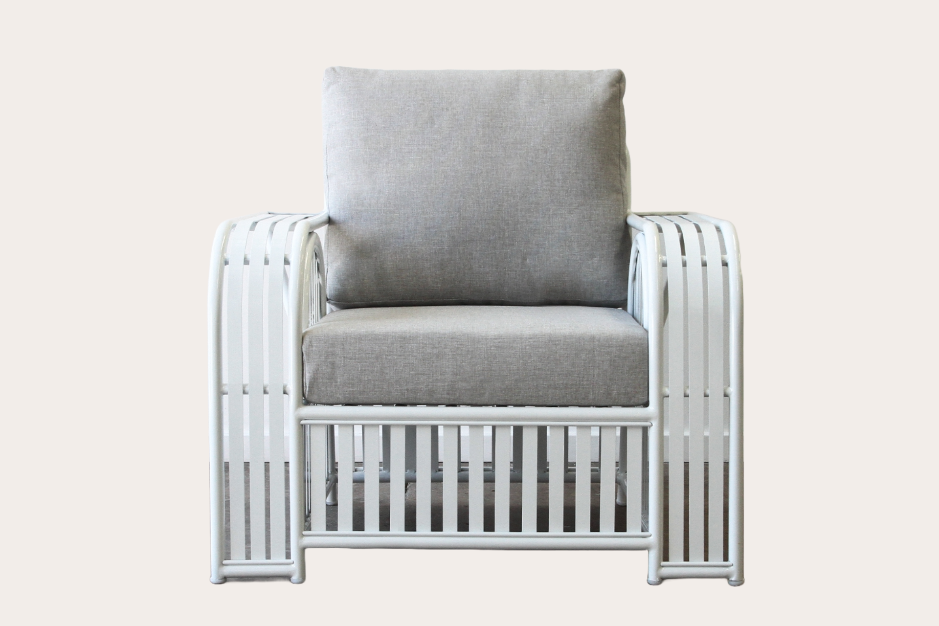 Key Largo Outdoor Aluminium Armchair. White