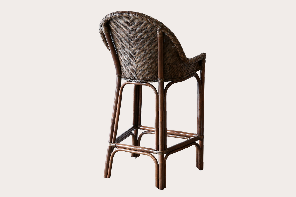 Sienna Barstool. Brown Wash
