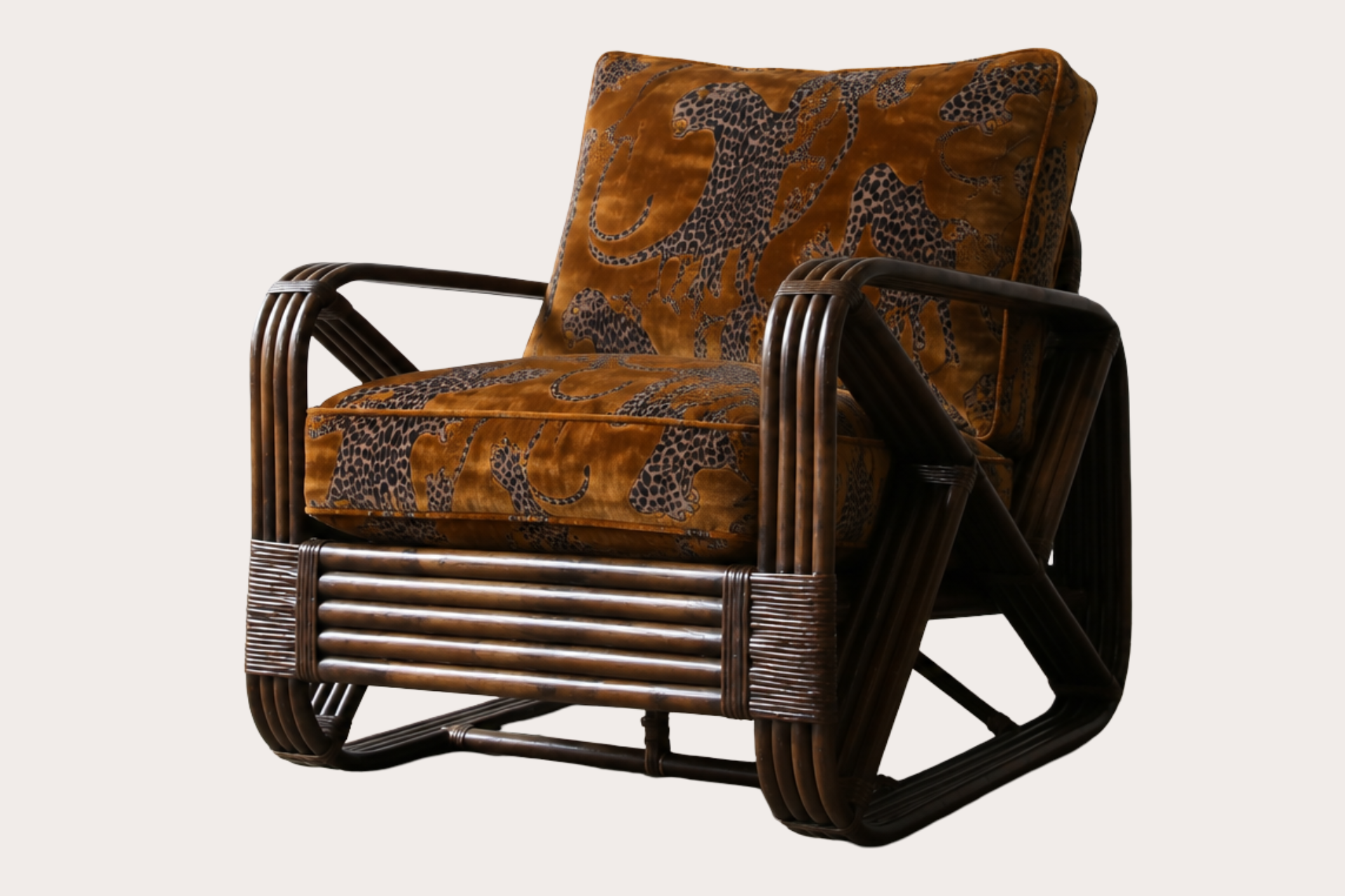 Style 473 Rattan Armchair. Tobacco