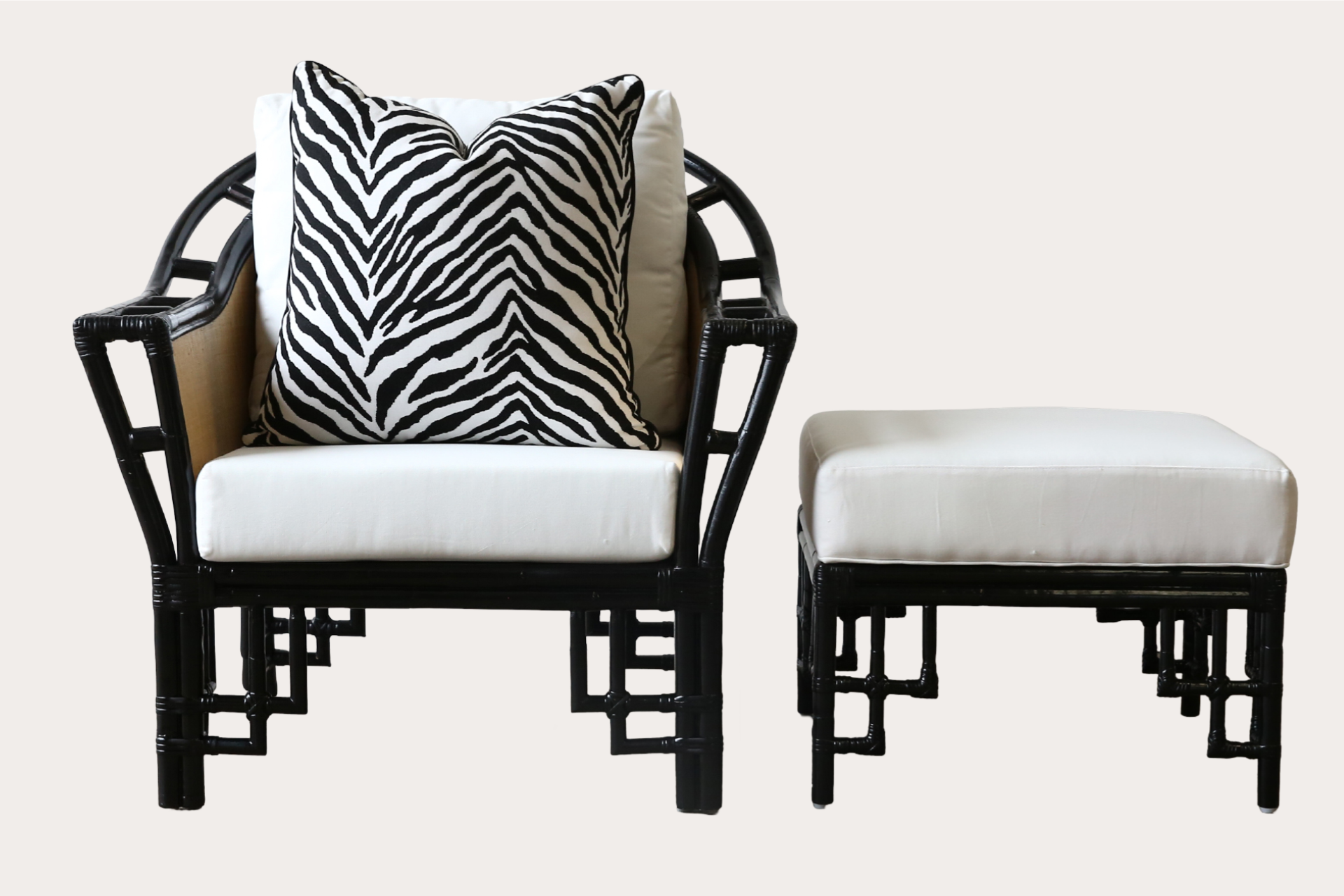 Marbella Armchair & Ottoman (Vintage)