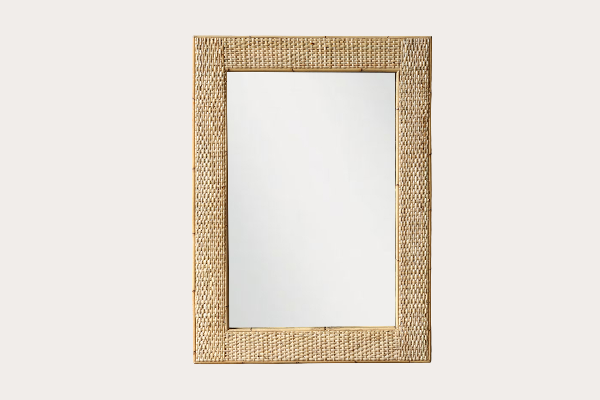 Larino Rectangle Mirror. Natural